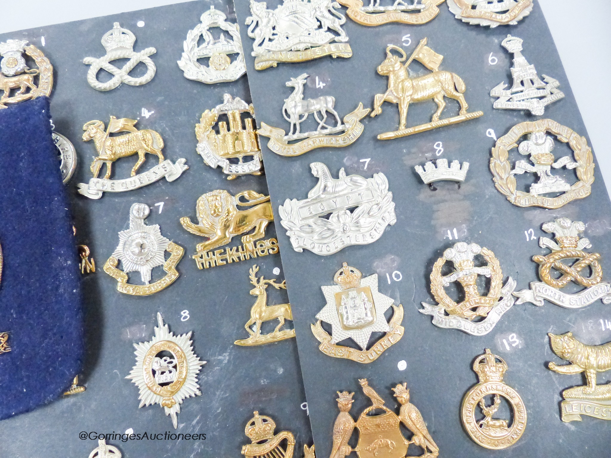 A collection of Military cap badges